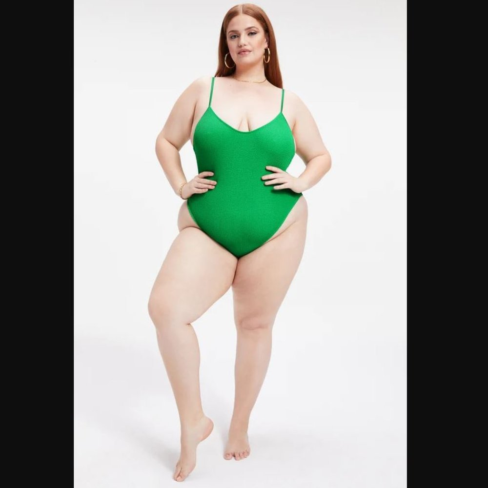 Good American NEW Always Fits Sculpt One Piece Swimsuit Green 4XL/5XL - Picture 1 of 10